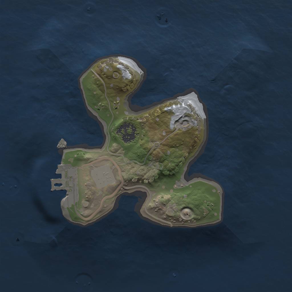 Rust Map: Procedural Map, Size: 1500, Seed: 243835792, 4 Monuments