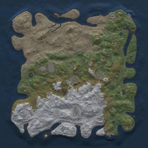 Thumbnail Rust Map: Procedural Map, Size: 4500, Seed: 633789990, 19 Monuments