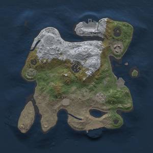 Thumbnail Rust Map: Procedural Map, Size: 2500, Seed: 1516104175, 10 Monuments