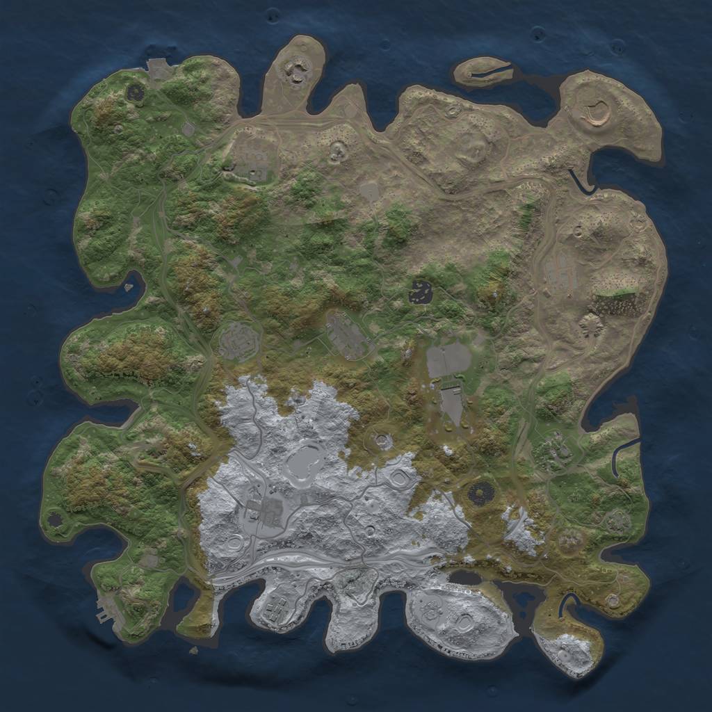 Rust Map: Procedural Map, Size: 4250, Seed: 98979, 18 Monuments