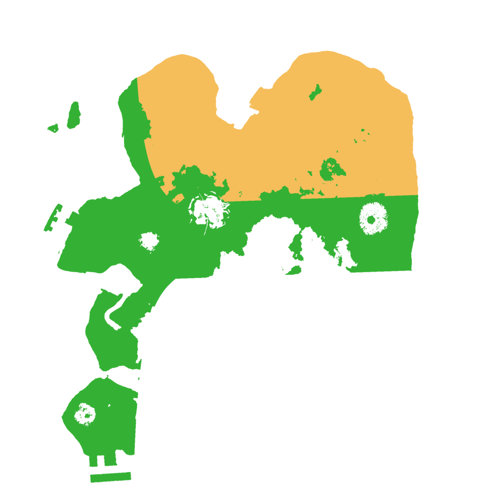Biome Rust Map: Procedural Map, Size: 2500, Seed: 627446662
