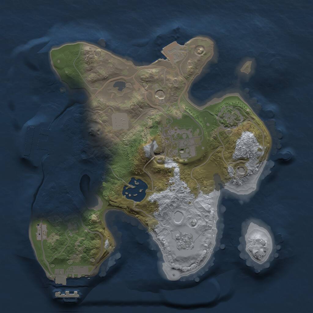 Rust Map: Procedural Map, Size: 2000, Seed: 986877768, 8 Monuments