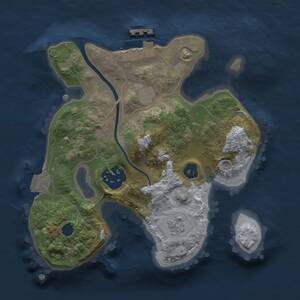Thumbnail Rust Map: Procedural Map, Size: 2000, Seed: 986877768, 4 Monuments