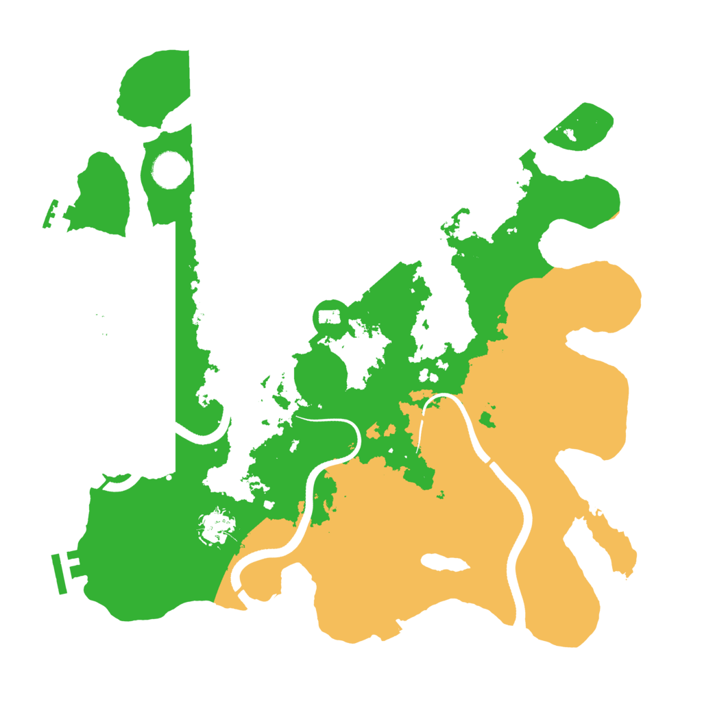 Biome Rust Map: Procedural Map, Size: 3500, Seed: 275795386