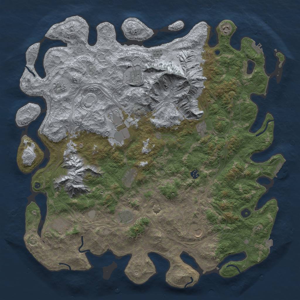 Rust Map: Procedural Map, Size: 5122, Seed: 1868196601, 19 Monuments