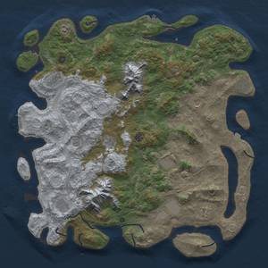 Thumbnail Rust Map: Procedural Map, Size: 5000, Seed: 1125195995, 19 Monuments
