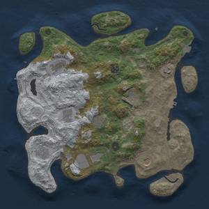 Thumbnail Rust Map: Procedural Map, Size: 3700, Seed: 28779085, 18 Monuments