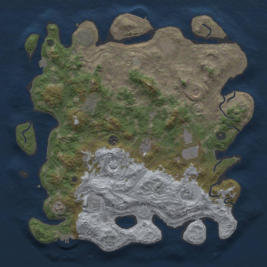 Rust Map: Procedural Map, Size: 4250, Seed: 1337133700, 19 Monuments