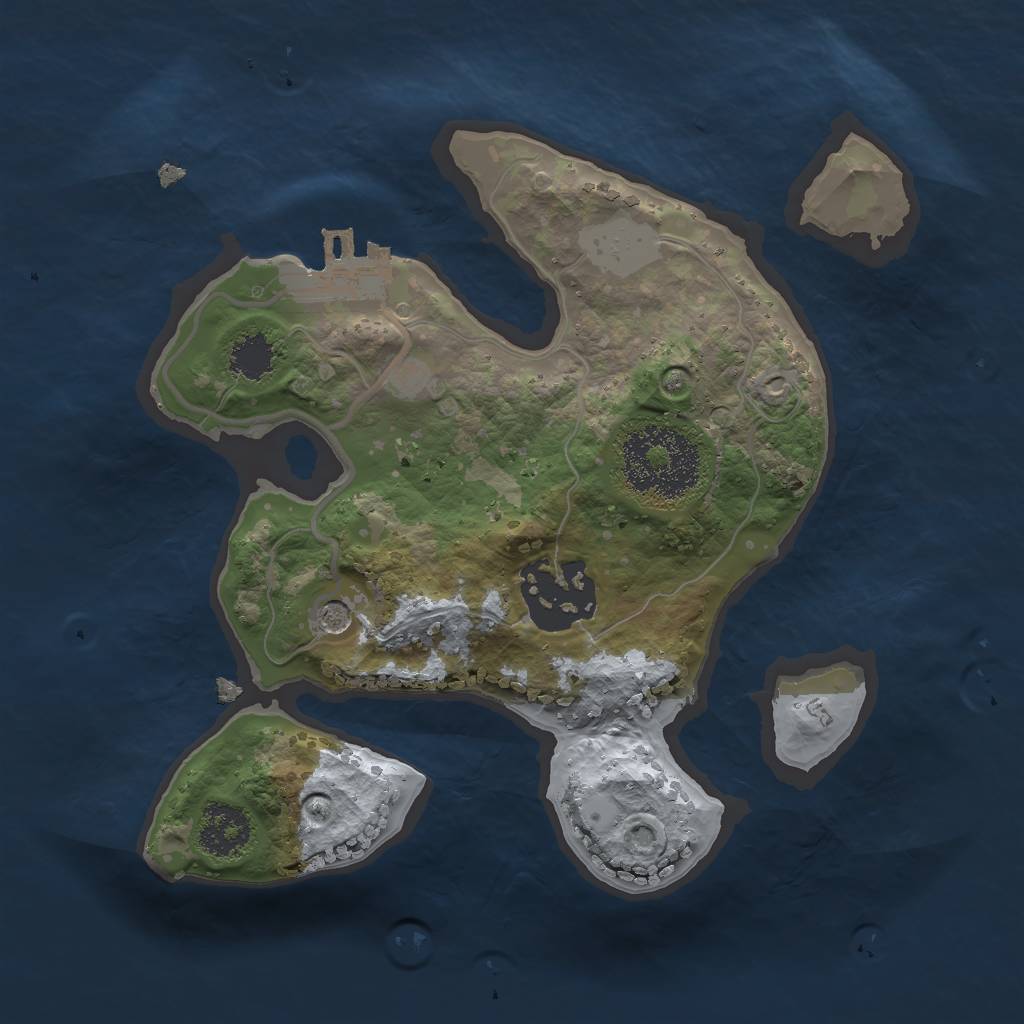 Rust Map: Procedural Map, Size: 2000, Seed: 627446662, 6 Monuments