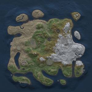 Thumbnail Rust Map: Procedural Map, Size: 3300, Seed: 440342460, 13 Monuments