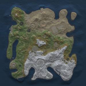 Thumbnail Rust Map: Procedural Map, Size: 3500, Seed: 1313367945, 16 Monuments
