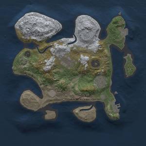 Thumbnail Rust Map: Procedural Map, Size: 2500, Seed: 603637467, 8 Monuments