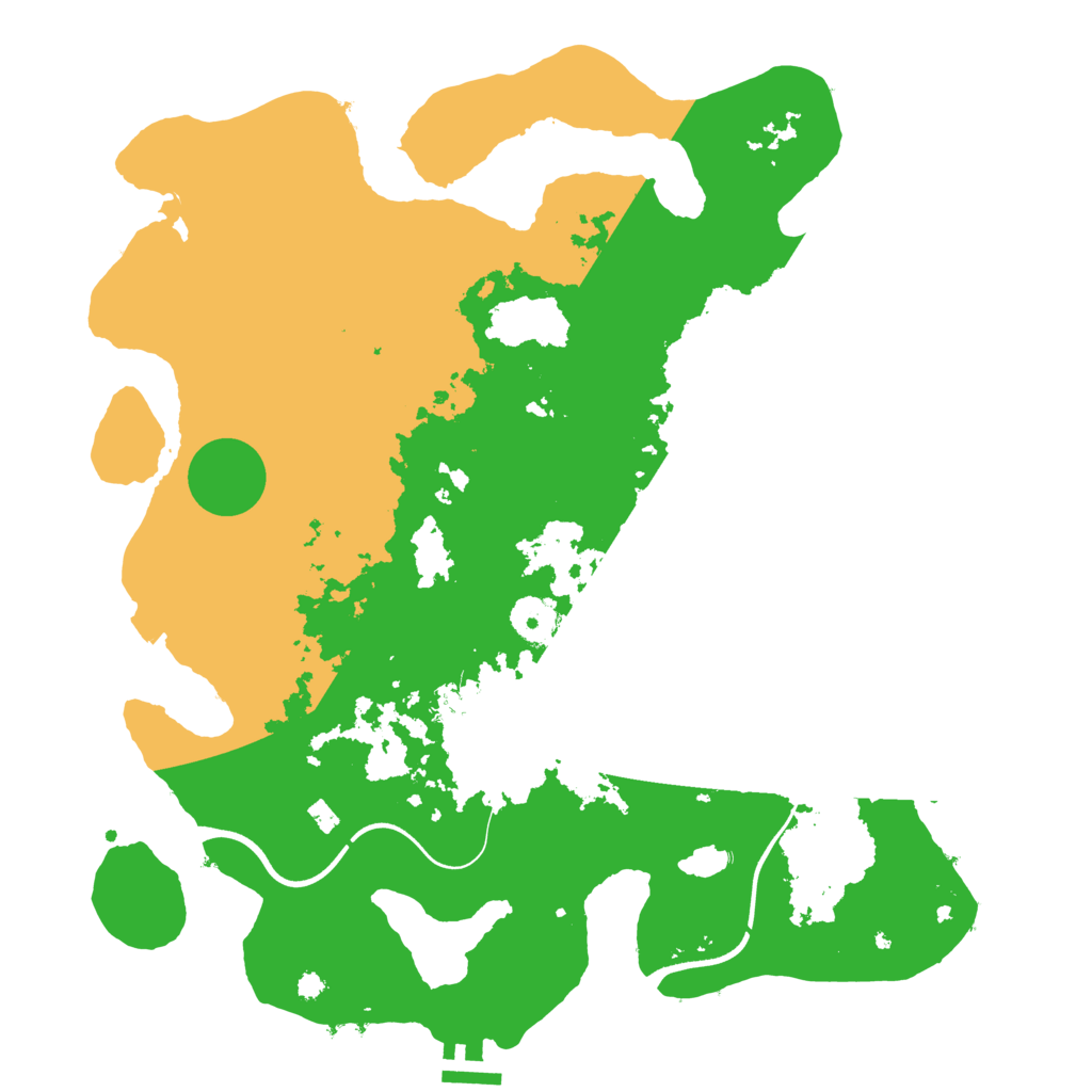 Biome Rust Map: Procedural Map, Size: 3700, Seed: 51512024