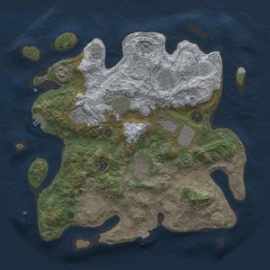 Thumbnail Rust Map: Procedural Map, Size: 3500, Seed: 37889143, 15 Monuments