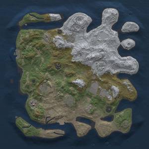 Thumbnail Rust Map: Procedural Map, Size: 3500, Seed: 2058612902, 15 Monuments