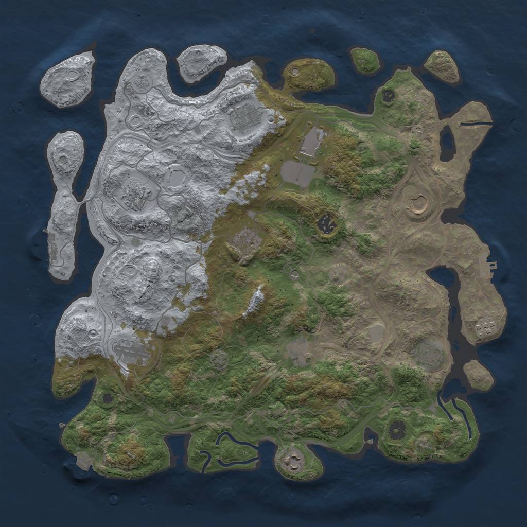 Rust Map: Procedural Map, Size: 4250, Seed: 431372807, 19 Monuments