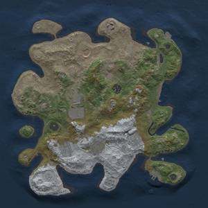Thumbnail Rust Map: Procedural Map, Size: 3500, Seed: 1457718551, 17 Monuments
