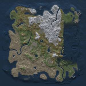Thumbnail Rust Map: Procedural Map, Size: 4500, Seed: 411439300, 16 Monuments