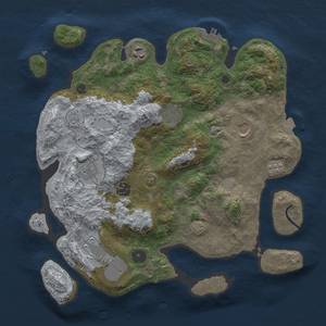 Thumbnail Rust Map: Procedural Map, Size: 3500, Seed: 998096, 14 Monuments