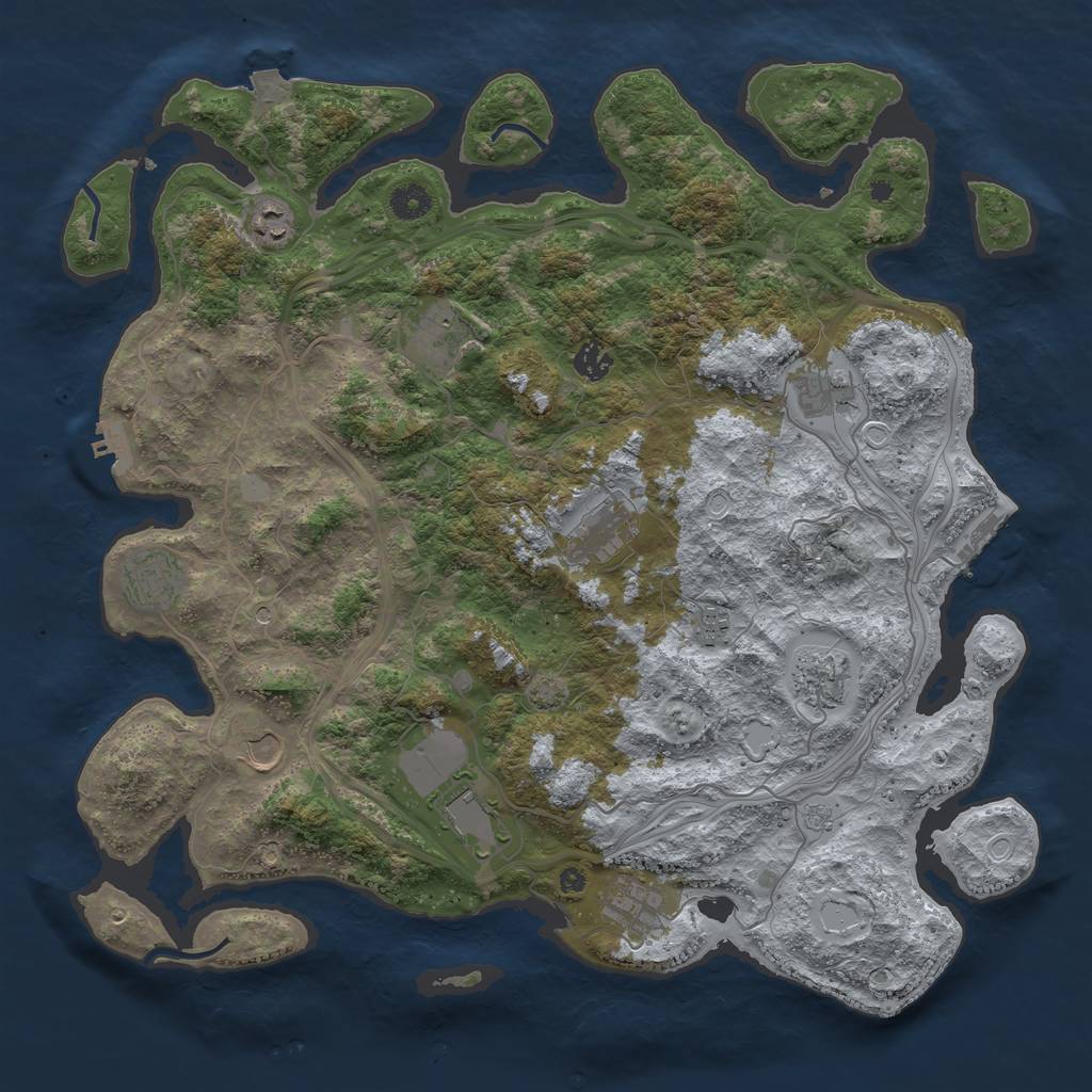 Rust Map: Procedural Map, Size: 4250, Seed: 250424, 19 Monuments