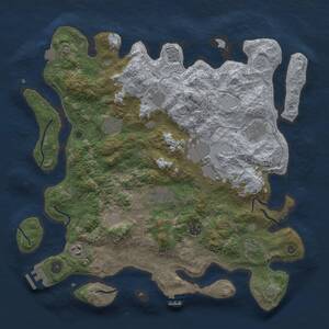 Thumbnail Rust Map: Procedural Map, Size: 4000, Seed: 164586, 15 Monuments