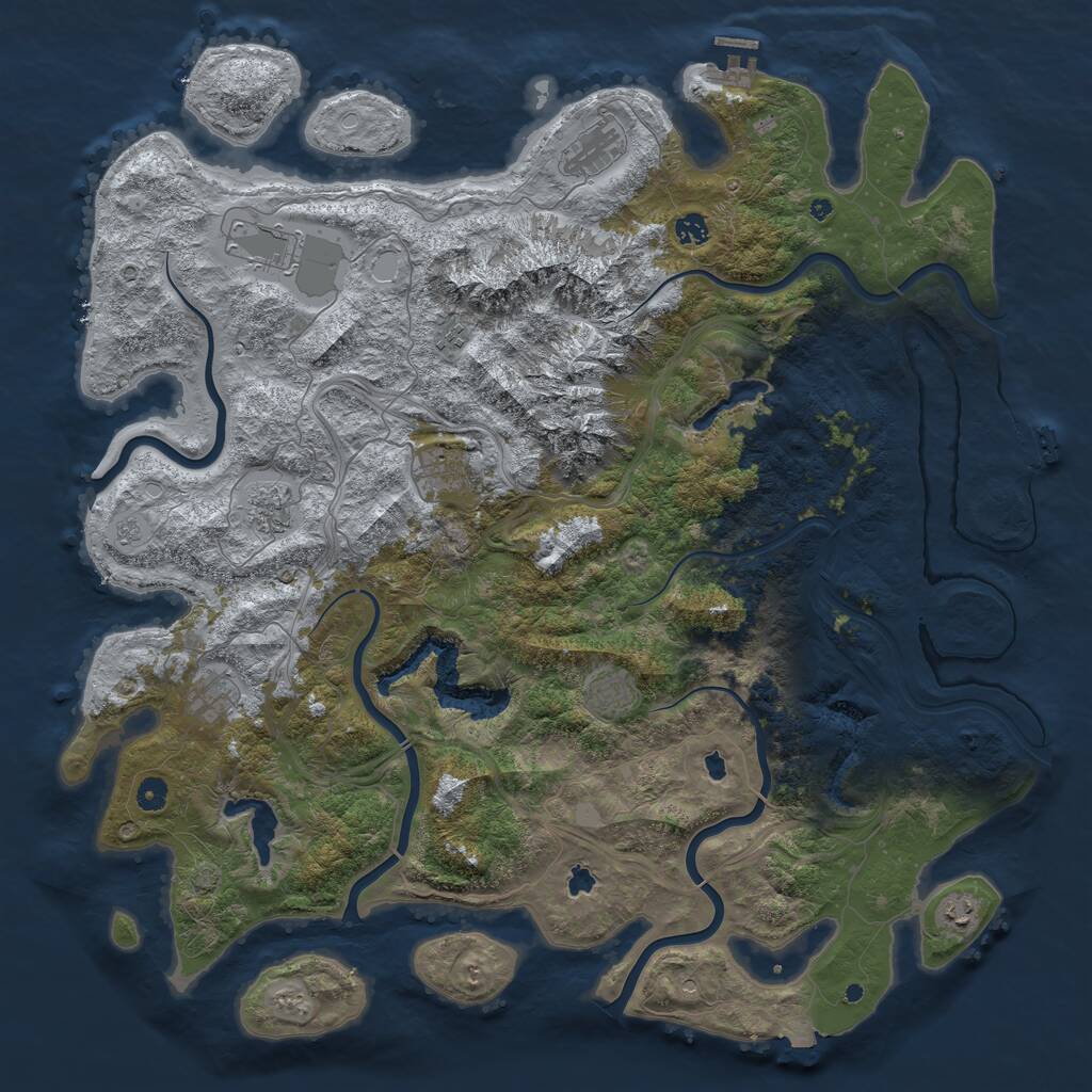 Rust Map: Procedural Map, Size: 5000, Seed: 796015716, 15 Monuments