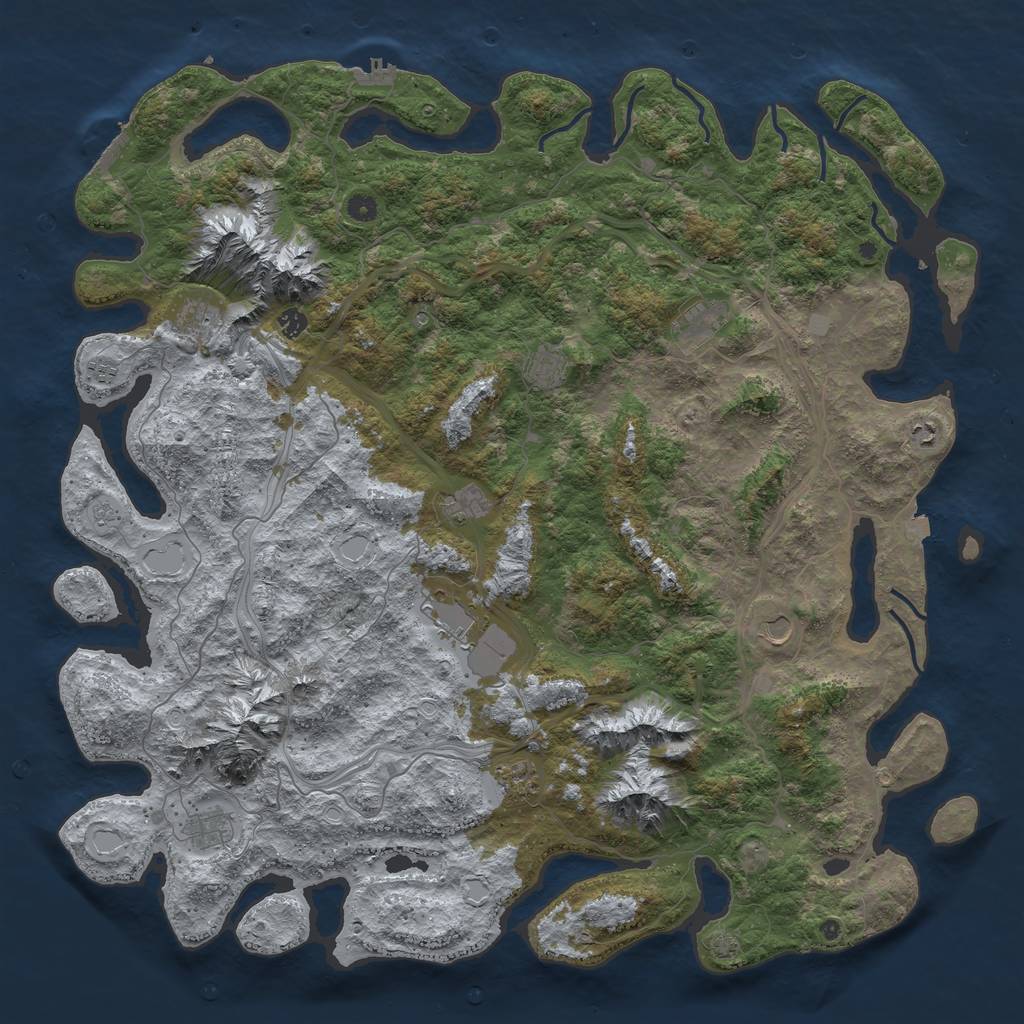 Rust Map: Procedural Map, Size: 5301, Seed: 20021, 19 Monuments