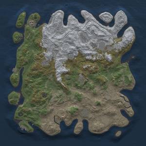 Thumbnail Rust Map: Procedural Map, Size: 4500, Seed: 9999994, 19 Monuments