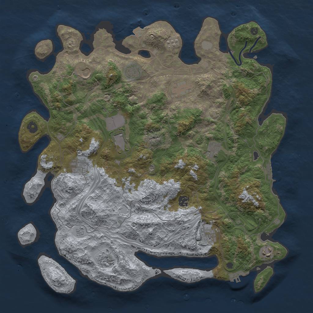 Rust Map: Procedural Map, Size: 4250, Seed: 1999, 19 Monuments