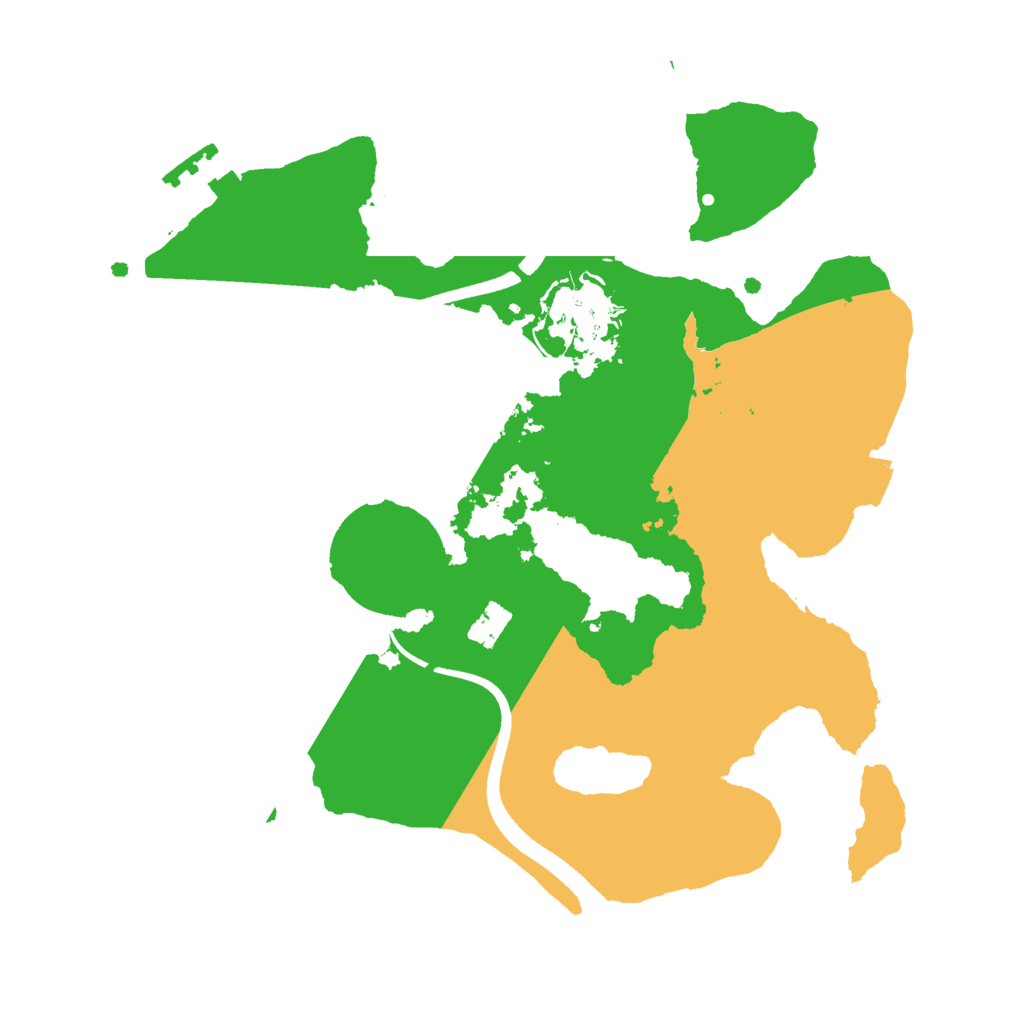 Biome Rust Map: Procedural Map, Size: 2500, Seed: 438379825