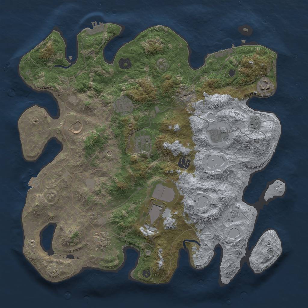 Rust Map: Procedural Map, Size: 3750, Seed: 817220, 17 Monuments