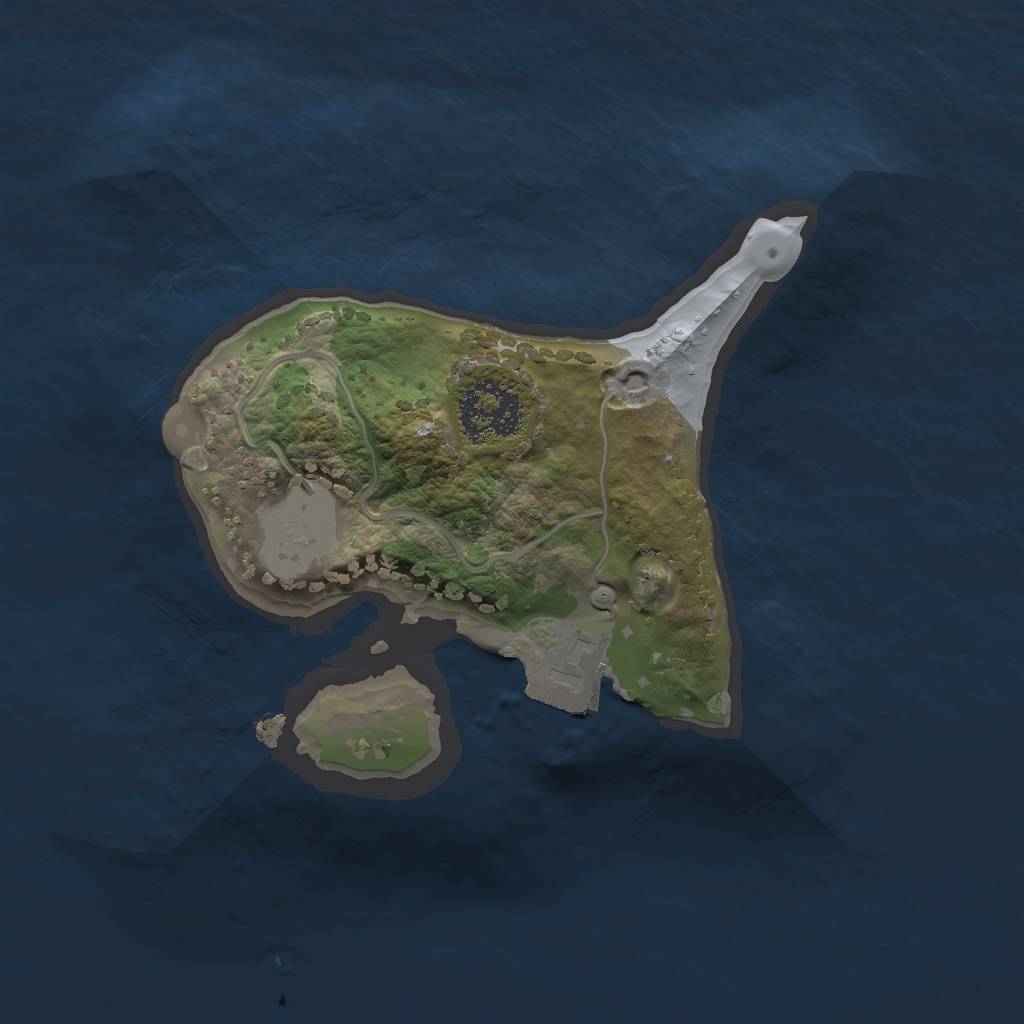 Rust Map: Procedural Map, Size: 1600, Seed: 1234567890, 3 Monuments