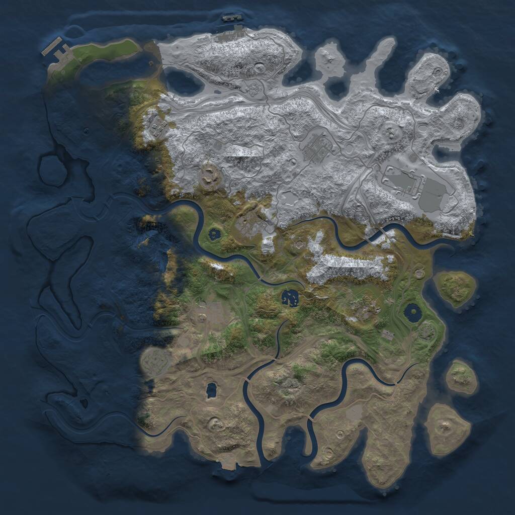 Rust Map: Procedural Map, Size: 4250, Seed: 924100924, 15 Monuments