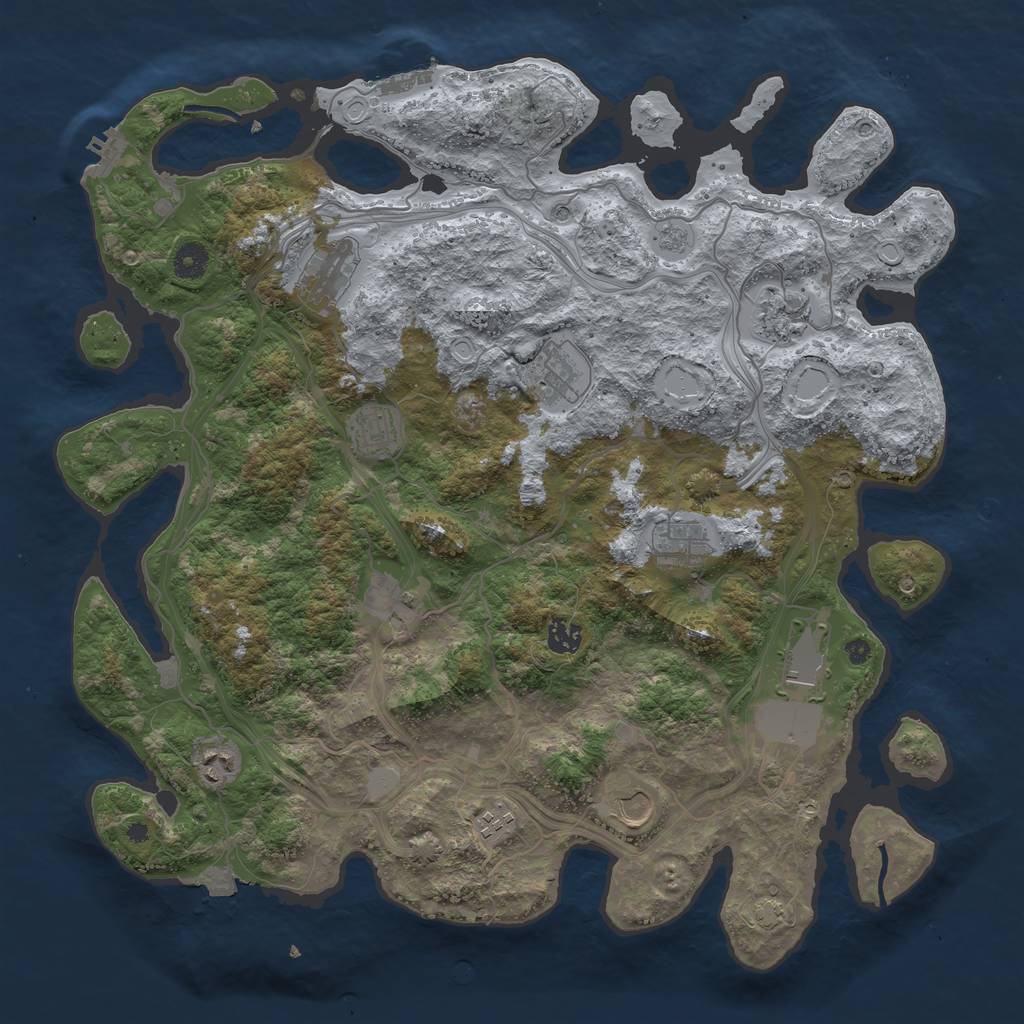 Rust Map: Procedural Map, Size: 4250, Seed: 924100924, 19 Monuments