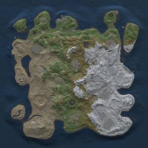 Thumbnail Rust Map: Procedural Map, Size: 3500, Seed: 19699528, 18 Monuments