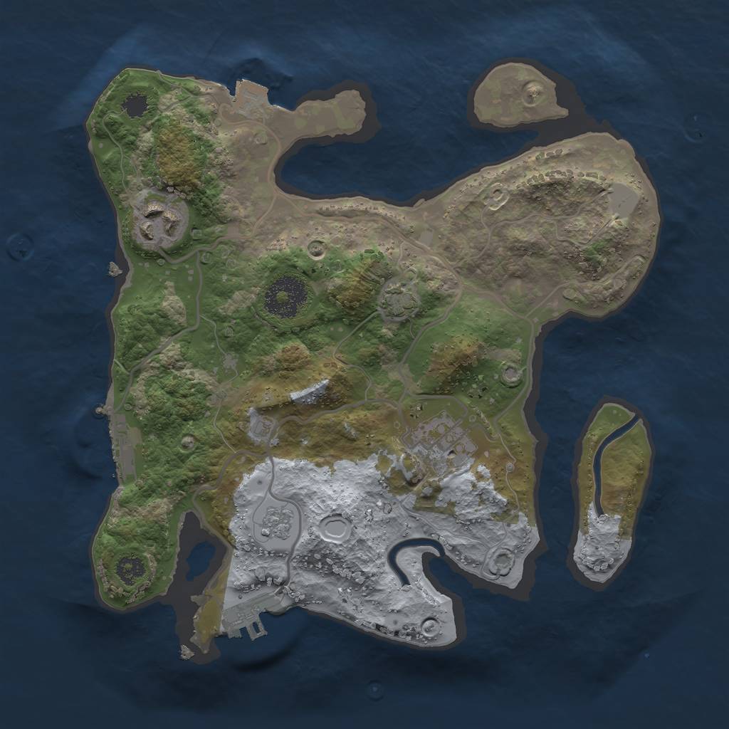 Rust Map: Procedural Map, Size: 2600, Seed: 50, 9 Monuments