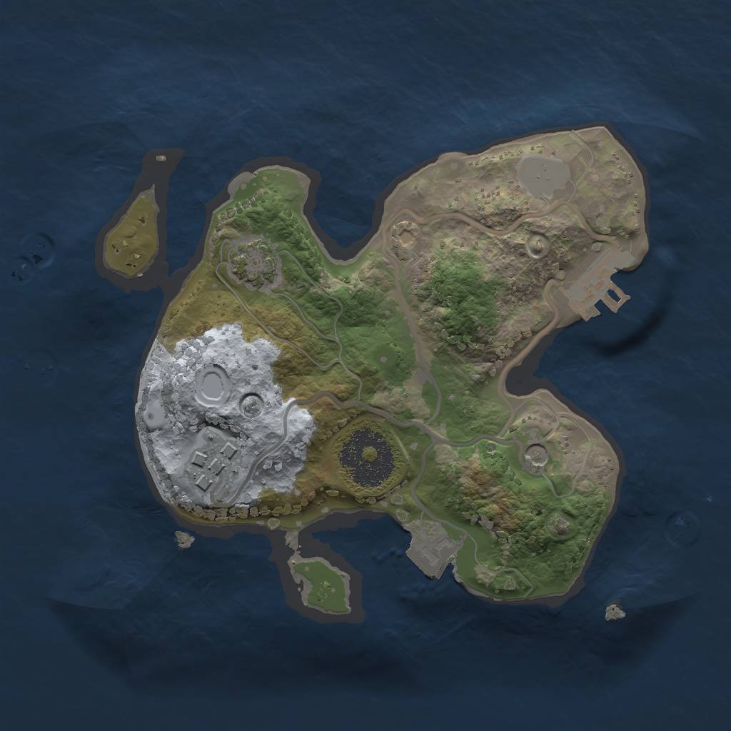 Rust Map: Procedural Map, Size: 2000, Seed: 1617156843, 7 Monuments