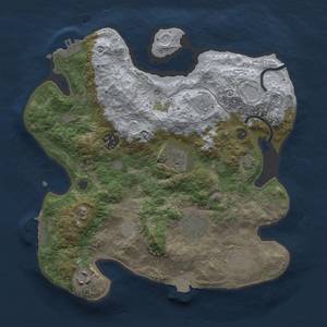 Thumbnail Rust Map: Procedural Map, Size: 3000, Seed: 1195423399, 13 Monuments