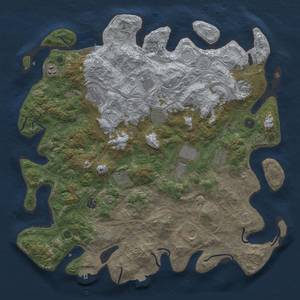 Thumbnail Rust Map: Procedural Map, Size: 4500, Seed: 1661949979, 19 Monuments