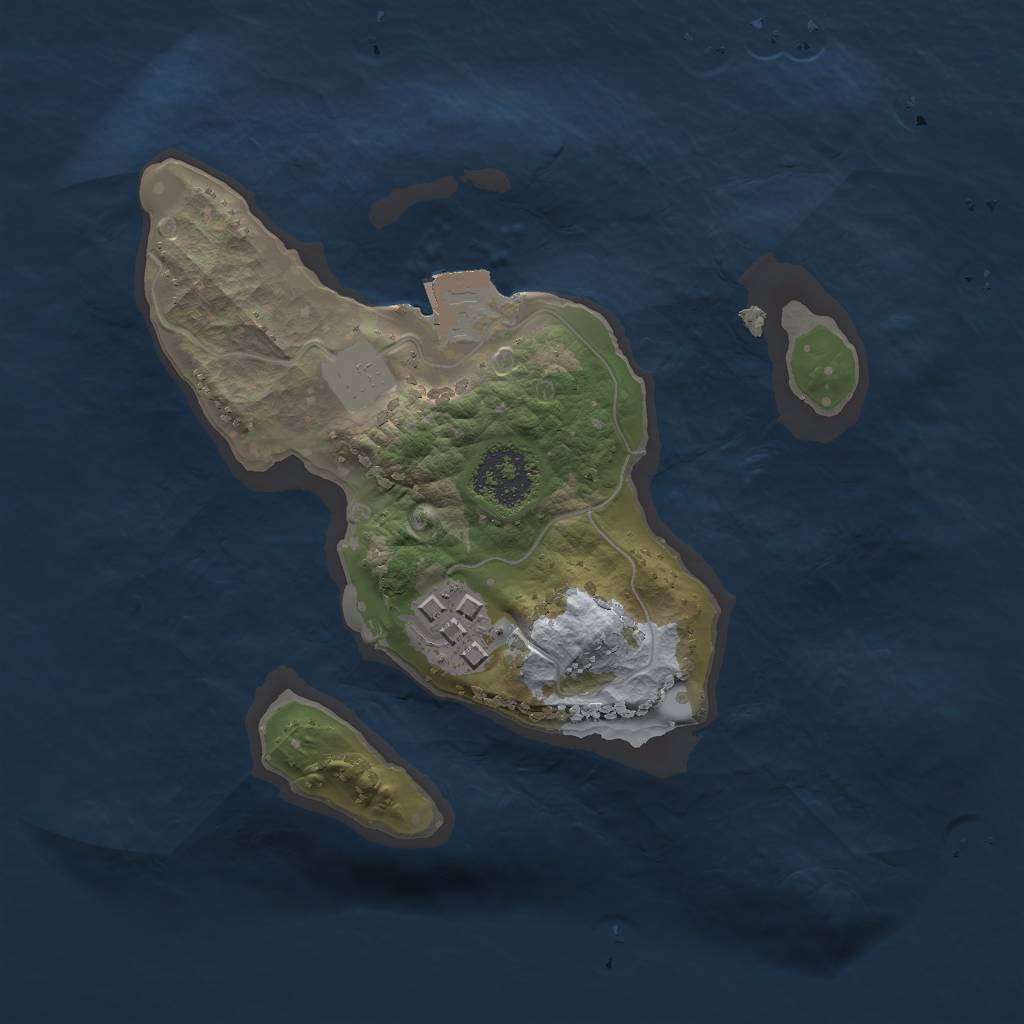 Rust Map: Procedural Map, Size: 1800, Seed: 722495811, 4 Monuments