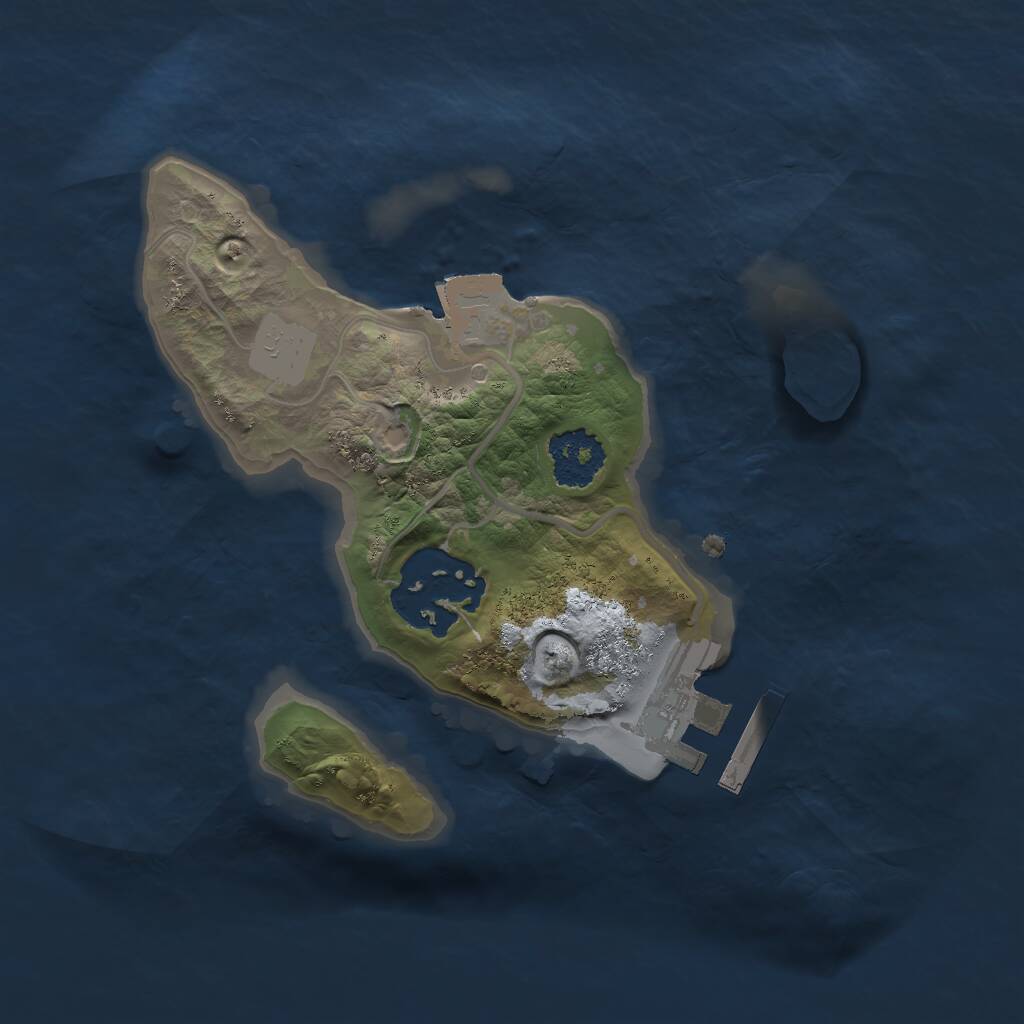 Rust Map: Procedural Map, Size: 1800, Seed: 722495811, 3 Monuments