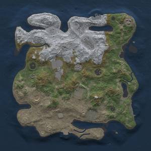 Thumbnail Rust Map: Procedural Map, Size: 3500, Seed: 1208304103, 16 Monuments