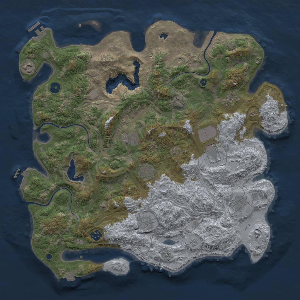 Rust Map: Procedural Map, Size: 4300, Seed: 14002, 15 Monuments