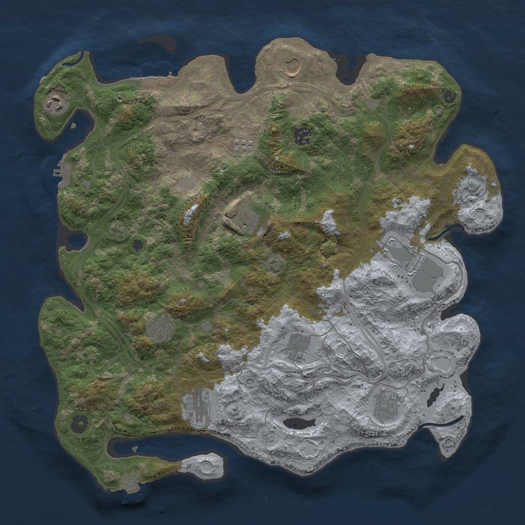 Rust Map: Procedural Map, Size: 4300, Seed: 14002, 19 Monuments