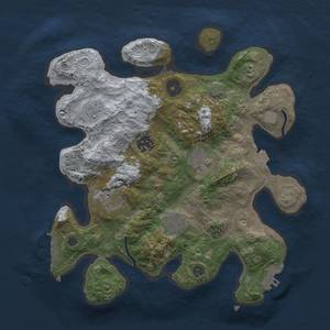 Thumbnail Rust Map: Procedural Map, Size: 3000, Seed: 1513776912, 13 Monuments