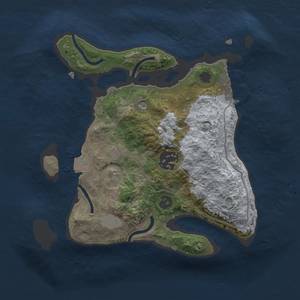 Thumbnail Rust Map: Procedural Map, Size: 2300, Seed: 874965, 6 Monuments