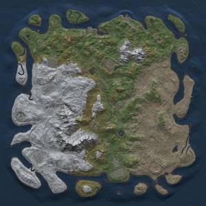 Thumbnail Rust Map: Procedural Map, Size: 5000, Seed: 1225836341, 19 Monuments