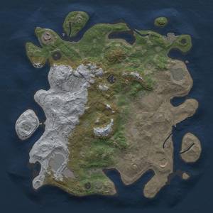 Thumbnail Rust Map: Procedural Map, Size: 3500, Seed: 1259693606, 16 Monuments