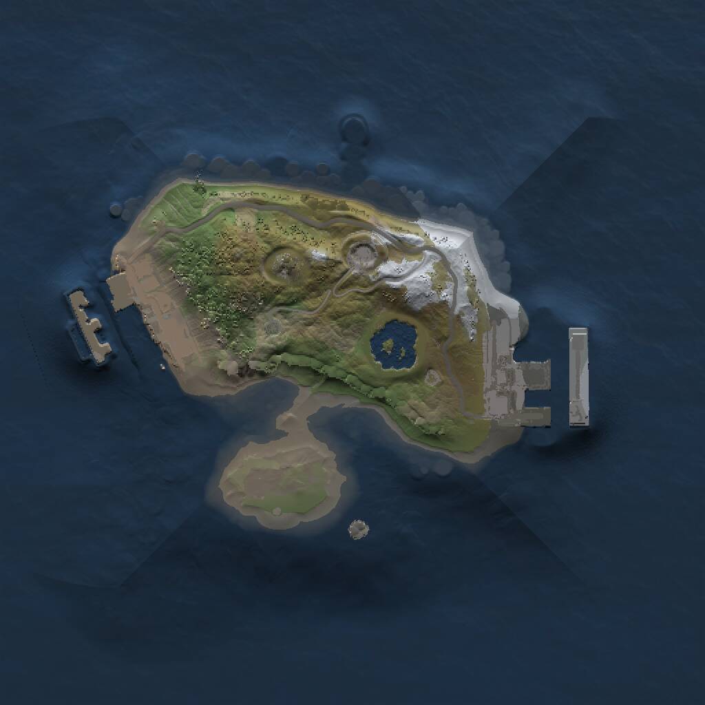 Rust Map: Procedural Map, Size: 1450, Seed: 1234567890, 3 Monuments