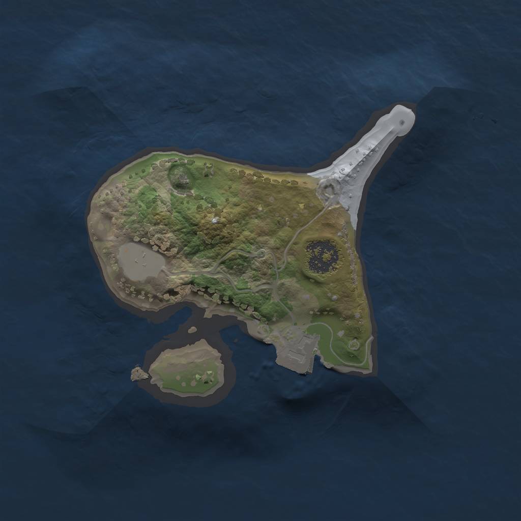 Rust Map: Procedural Map, Size: 1605, Seed: 1234567890, 3 Monuments